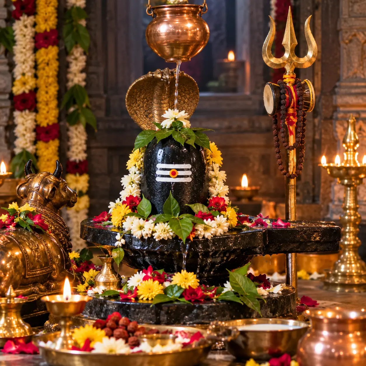 Pandit chanting Mahamrityunjay Jaap during puja in Bangalore